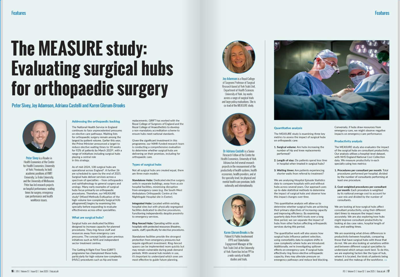 Screenshot of feature article in JTO, June 2025